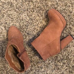 Bamboo Suede Ankle Boots
